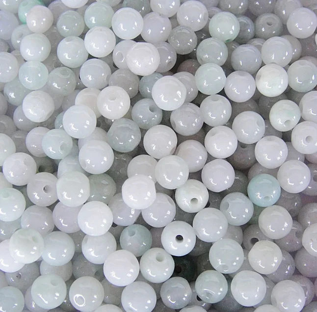 1pce Round bead handmade jewelry accessories, loose beads, jade loose beads