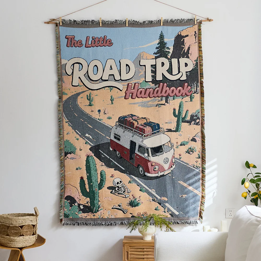 Handwoven Bohemian Ethnic Style Wall Tapestry Decorative Fabric Tassel Hanging Painting for Living Room Bedroom Modern Simpli...