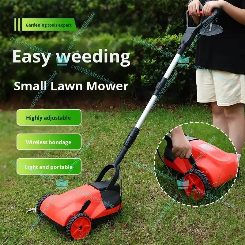 

Portable Rechargeable Electric Lawn Mower Adjustable Hand Cart Multi-Function Grass Trimmer For Home Garden 1 Pcs
