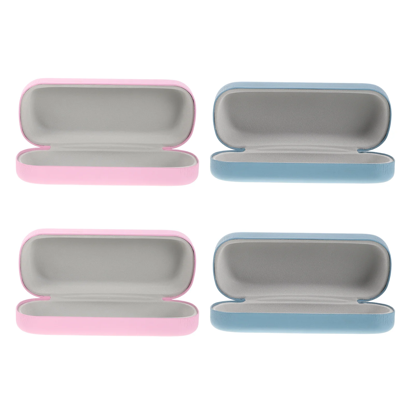 

4Pcs Glasses Cases Solid Color Anti-Pressure Hard Shell Portable Travel Eyewear Organizer Sunglasses Storage Box Women Girls