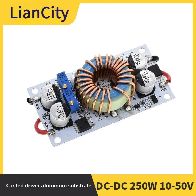 

DC-DC 250W 10-50V Adjustable Boost Power Module, Constant Voltage Constant Current for Car LED Driving with Aluminum Baseplate