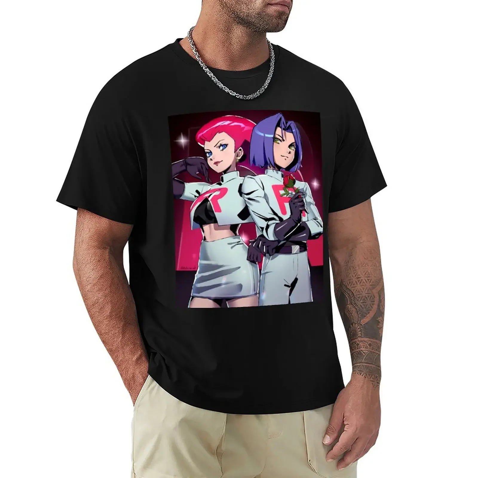 Jessie & James T-Shirt anime tshirt oversized plus sizes korean fashion shirts men