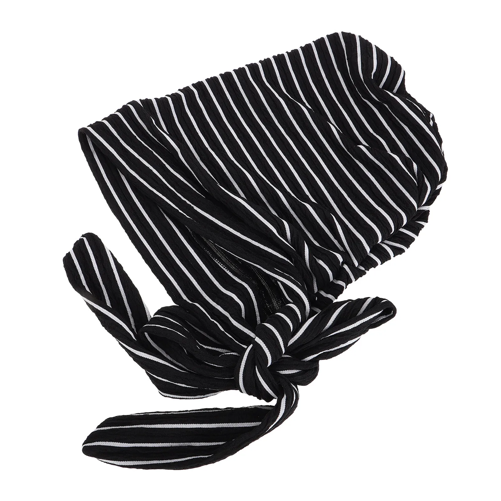 

Headscarf Cap Striped Fashion Head Wrap For Women Chemo Hat Scrub Caps Ponytail Beanie Turban Lightweight