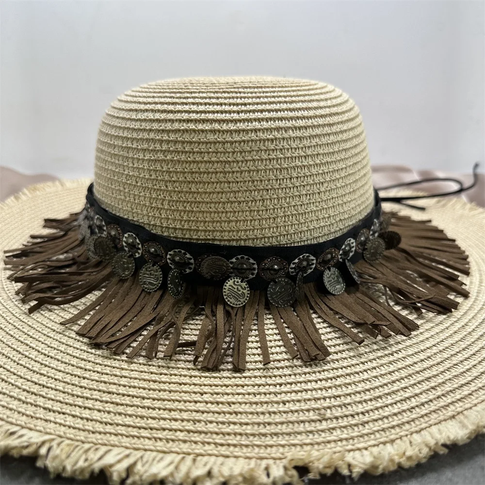 Boho Cowboy Hat Bands Leather Hat Belts for Straw Fedora Panama Hats Cow Head Hatbands Hat Decoration Replacement