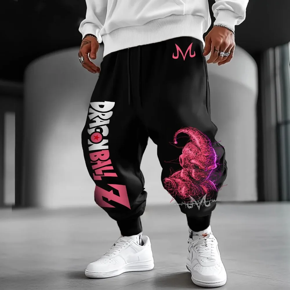 

Dragon Ball Men and Women Sports Pants Trousers Majin Buu Japanese Anime Spring and Autumn Retro Cotton Street Jogger Pants