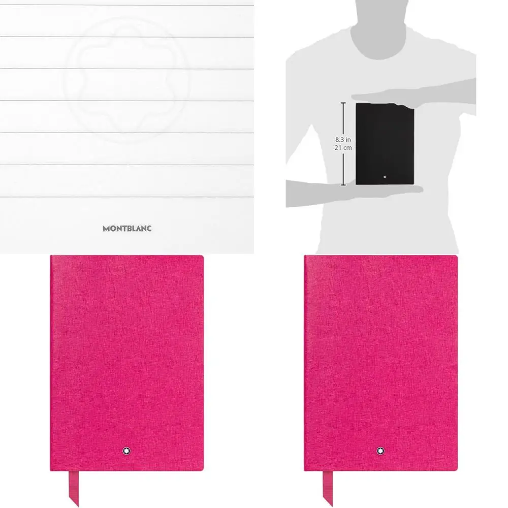 

Блокнот формата А5 в розовой кожаной обложке с элегантной мягкой обложкой и линованными страницами