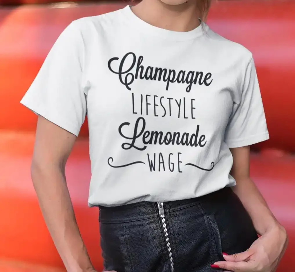 Champagne Lifestyle Lemonade Wage T shirt