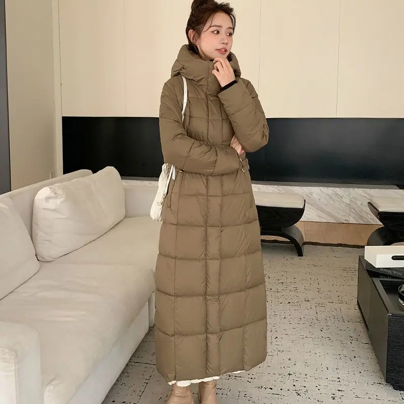 

2025 зимняя новая женская пуховая хлопковая куртка, свободное пальто оверсайз с капюшоном, облегающее пальто