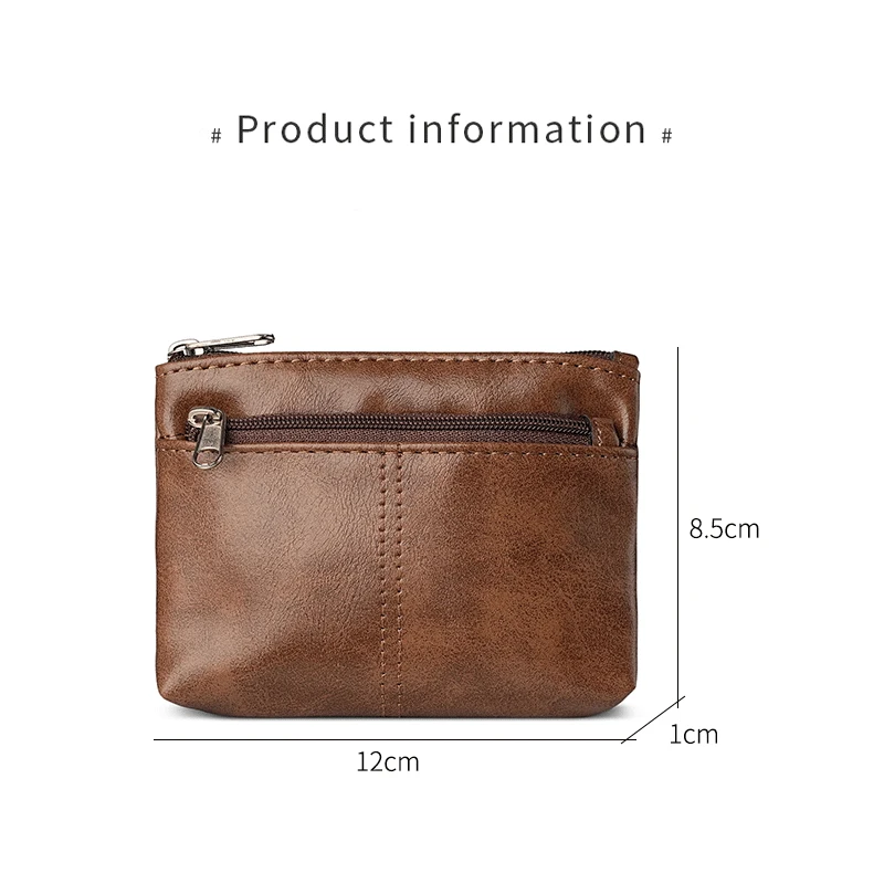 محفظة صغيرة مدمجة وحامل مفاتيح ومحفظة صغيرة عالية الجودة من جلد البولي يوريثان للاستخدام اليومي وحقيبة ظهر للجيب