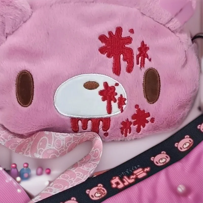 

Kawaii Gloomying Bear Plush Shoulder Bag Y2K Cute Fluffy Tote For Teens Girls Birthday Gift Halloween Party Cosplay Accessory