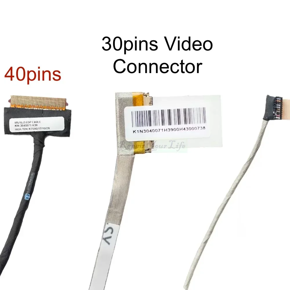 LCD LVDS Screen Cable for MSI GL62 GL62M GL62V GP62 MS16J3 MS16J5 LED EDP Cable 30pins Video Connector K1N 3040071 H39 New