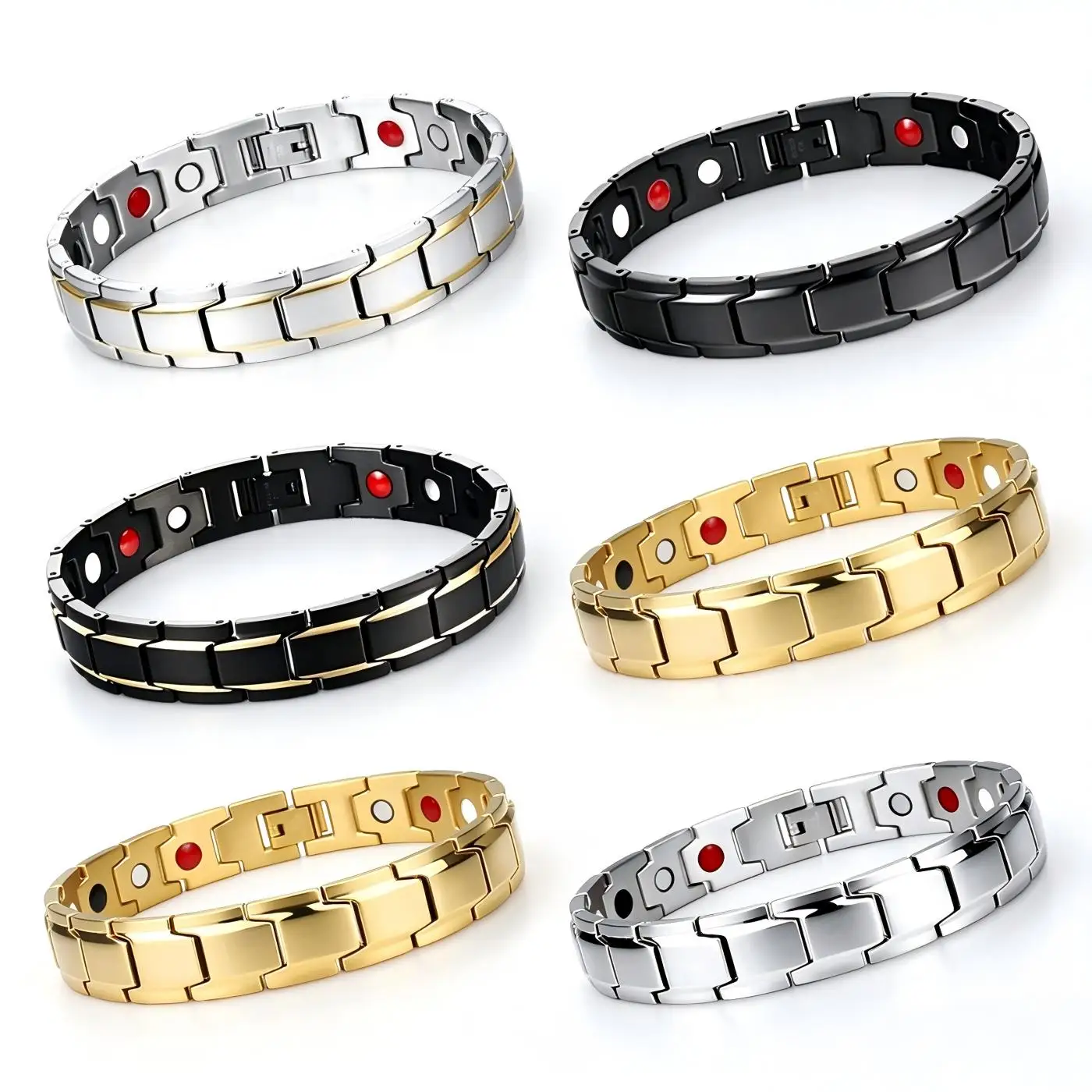 Stylish, customizable detachable magnetic bracelet – available in multiple colors; an ideal gift for business-casual men.