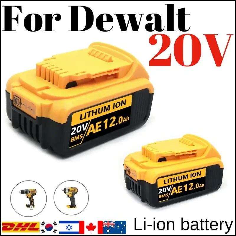 

DCB200 20V 12000mAh Battery and charger For Dewalt 18V DCB184 DCB200 DCB182 DCB180 DCB181 DCB182 DCB201 Tools Battery