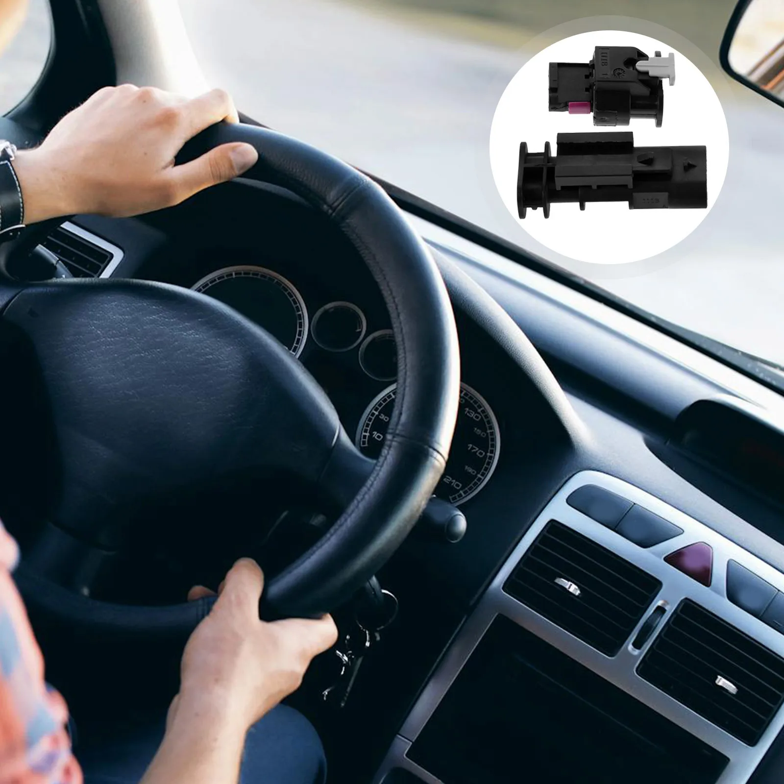 

2Pcs Car Rear Bumper Electric Eye Reversing Radar Plug Compact Replacement Connector Set Compatible Universal Car Radar Power