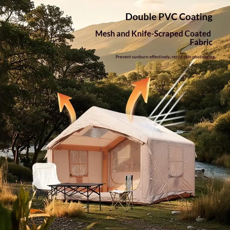 Quick Inflate Portable Family Size Shelter No Installation Needed Durable and Spacious 7.5 Person Inflatable Tent