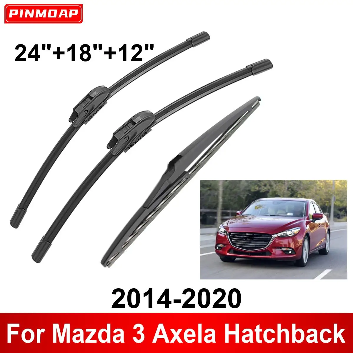 1/2/3/4/6PCS Auto Wischer Für Mazda 3 Axela Fließheck 2014-2020 vorne Hinten Wischer Klingen Bürsten Auto Zubehör 2017 2018 2019