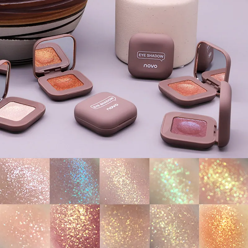 1Pc Strong Stickiness Eye Ehadow High Gloss Polarized Glitter Hottest Single Eyeshadow Palette Carry Easily Cosmetics Makeup New