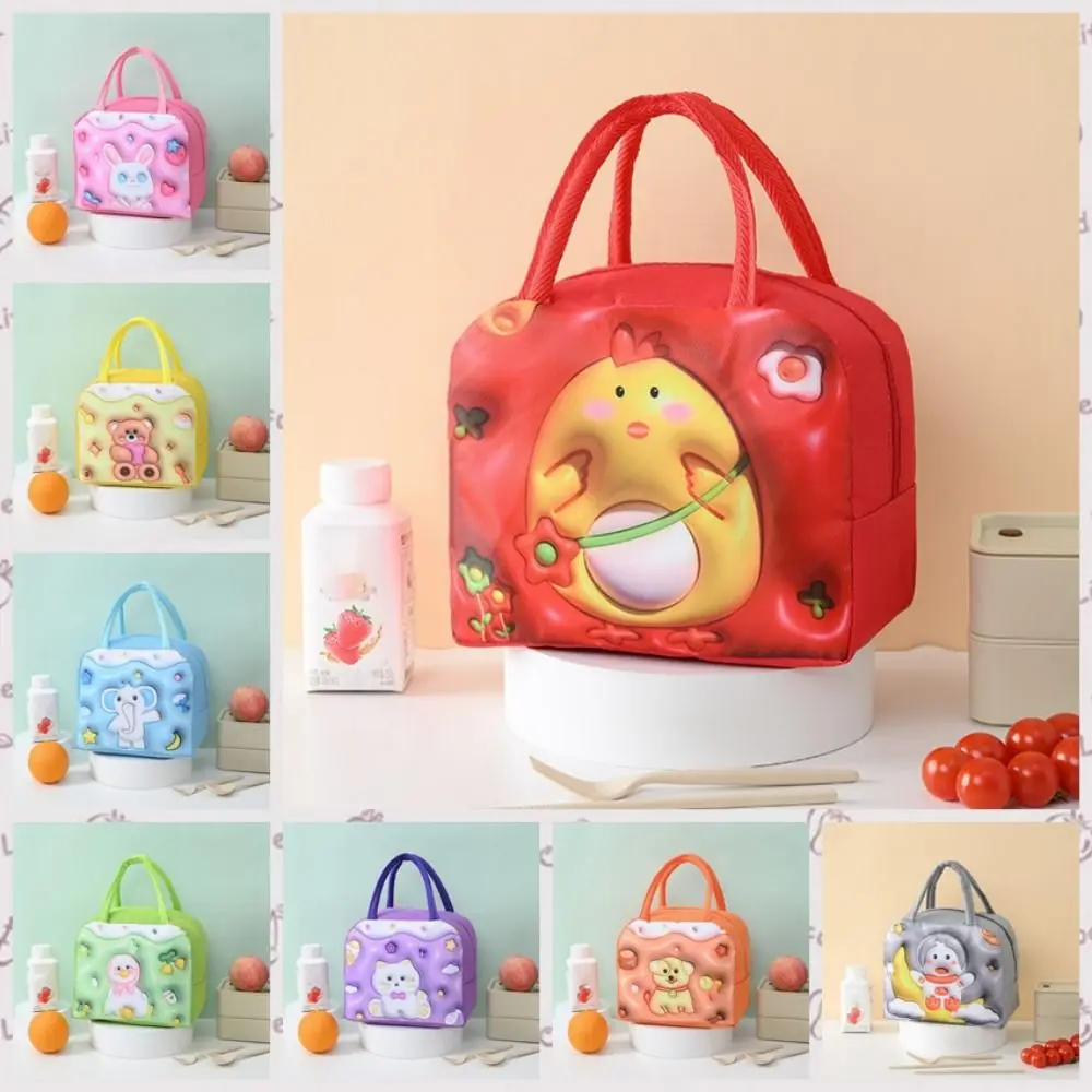 

Aluminum Foil 3D Cartoon Insulated Lunch Bag Handheld Thickened Cartoon Lunch Bag Heat Preservation Large Capacity