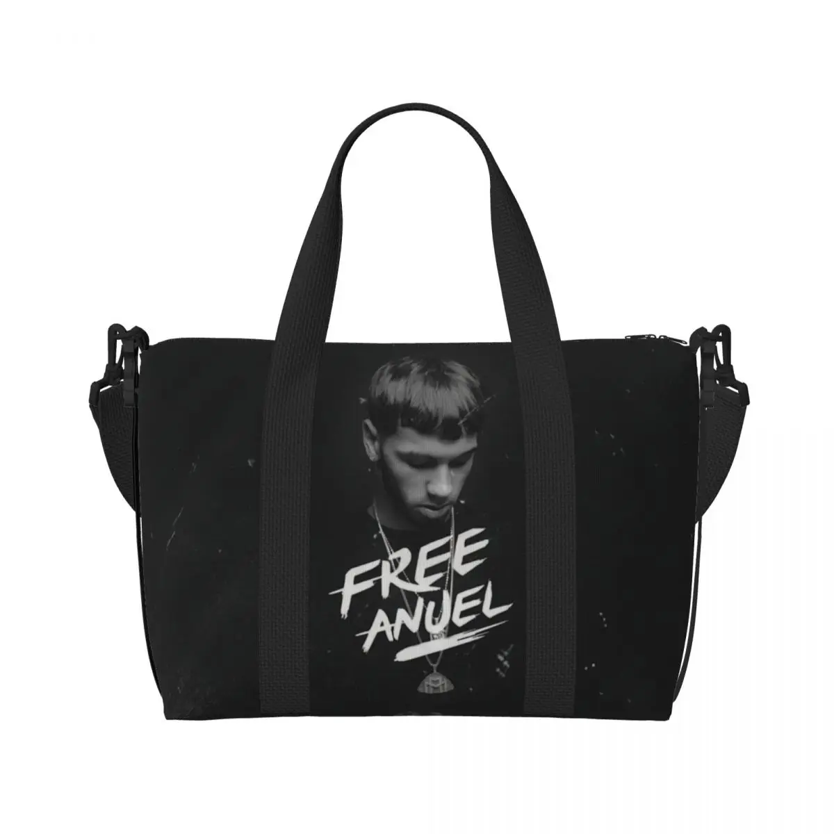 Custom Anuel AA Puerto Rican Rapper And Singer MIRAME Tote Bag Women Large Capacity Beach Gym Shoulder Travel Bag