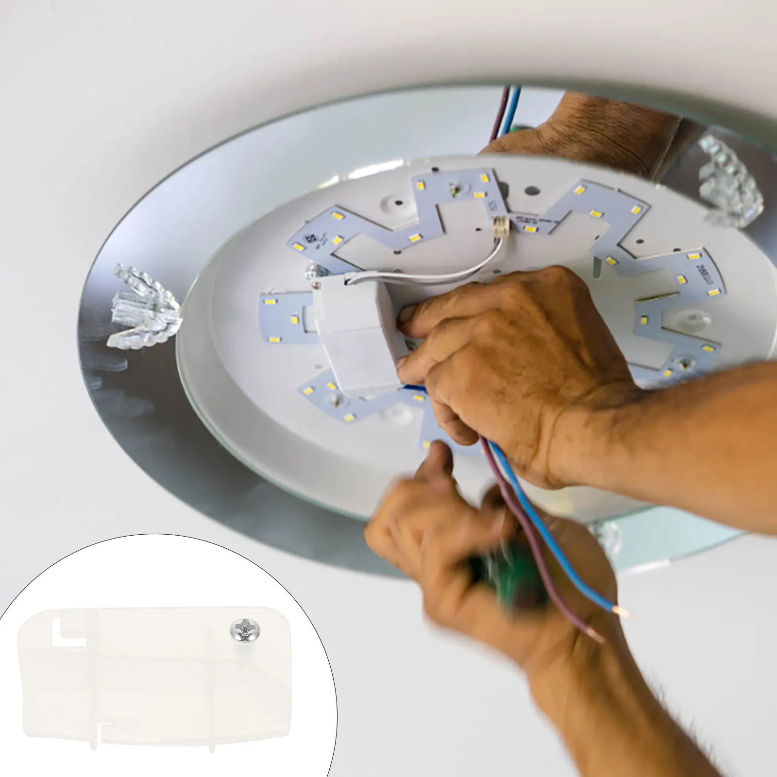 

25pcs Rotary Clips for Ceiling Lights Durable Plastic Buckle LED Lamp Fixing Accessories Transparent Clip Parts