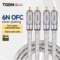 TODN Hifi LITON series 6N OFC rca audio cable forAmplifier DVD player Speaker Gold-plated RCA interconnect cab