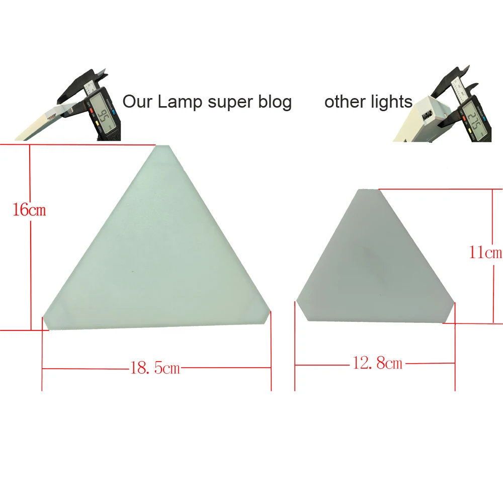 Lampe LED Triangulaire d\'NikTrès Mince, Luminaire Décoratif, Idéal pour une Chambre à Coucher, un Jeu ou un Ordinateur, WIFI, Bluetooth