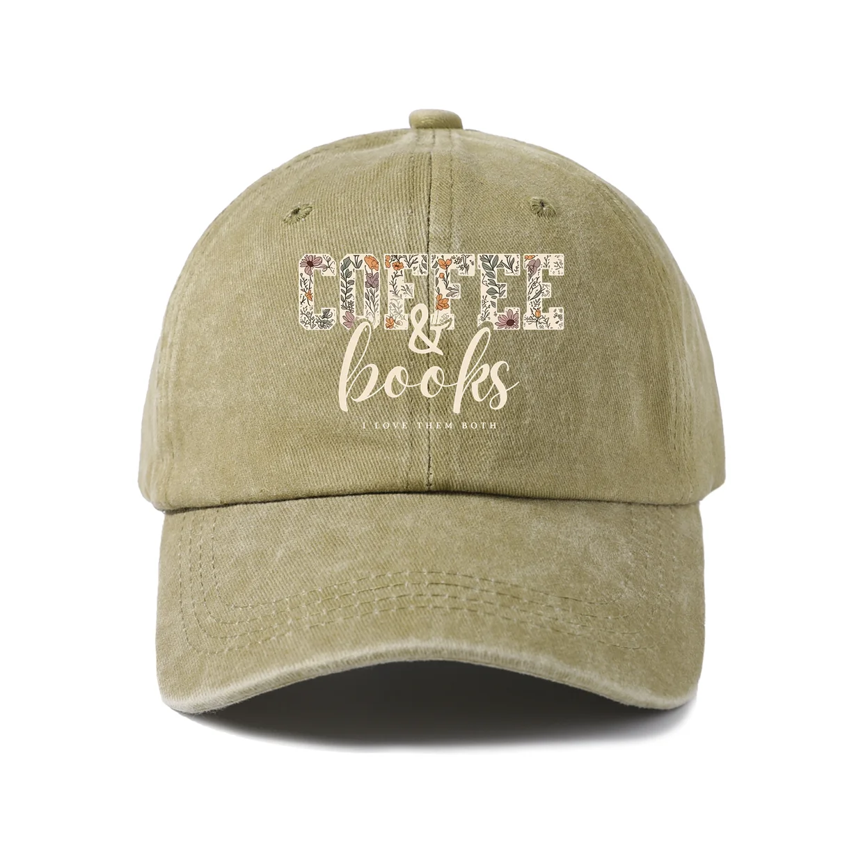 Coffee Lover Quote Graphic Baseball Cap, Vintage Washed Adjustable Unisex Dad Hat, Streetwear Gift