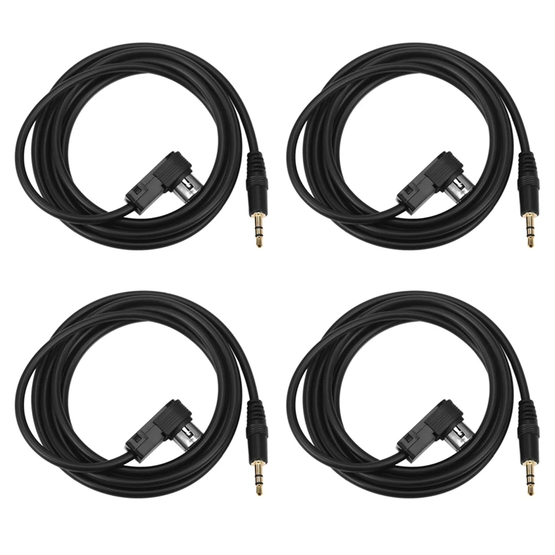 4X Car 3.5Mm Stereo Mini Jack For ALPINE/JVC Ai-NET 4FT 100Cm Aux Car Audio Cable Fit For Adapter For Phone