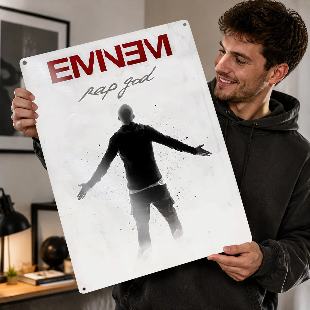 Eminem Rap God Album Cover Printed Poster Personalized Aluminum Metal Sign Lyrical Icon Wall Art For Urban Culture Enthusiasts