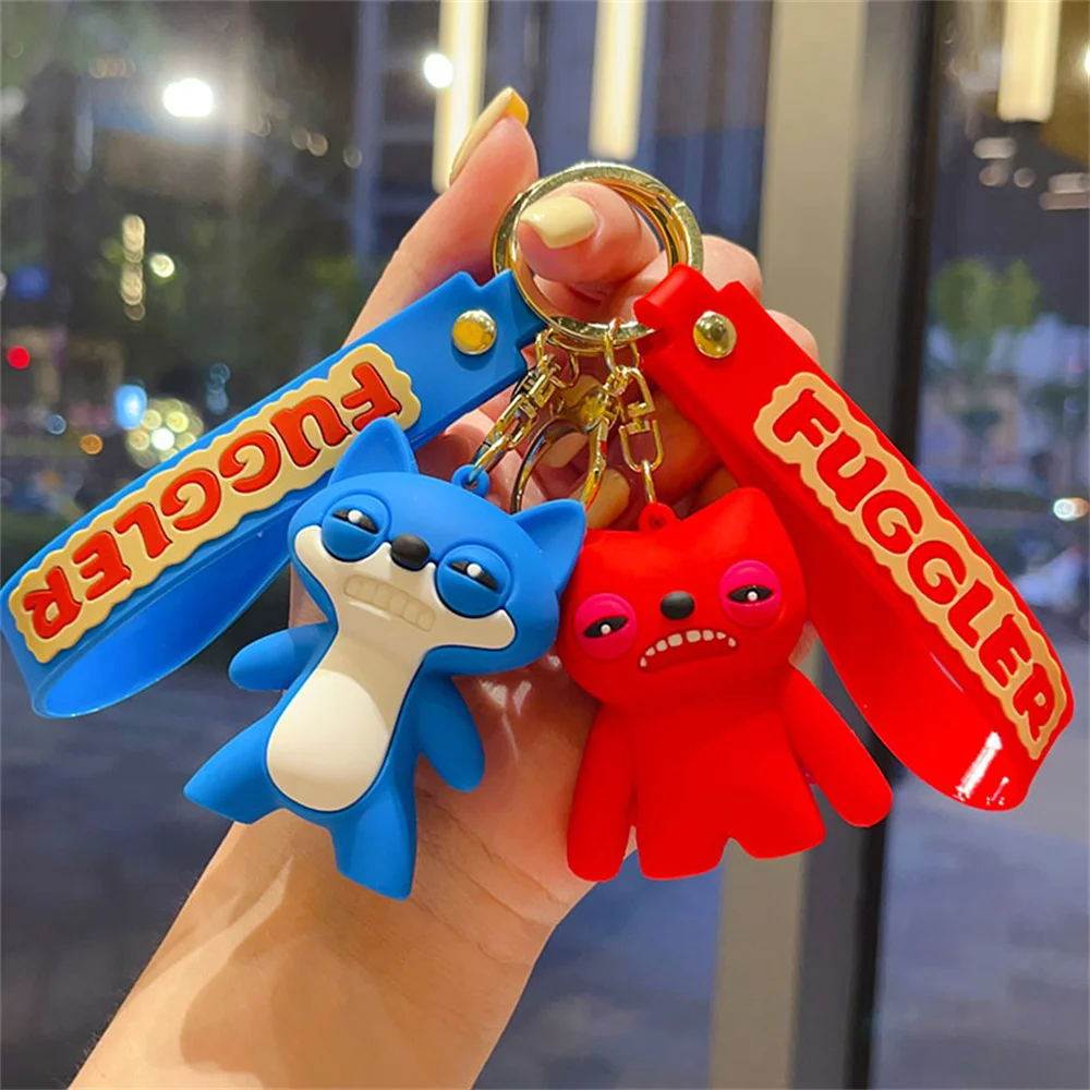 Pendentif porte-clés monstre à grandes dents, poupée pendentif Fuggler, petit cadeau de figurine du commerce extérieur