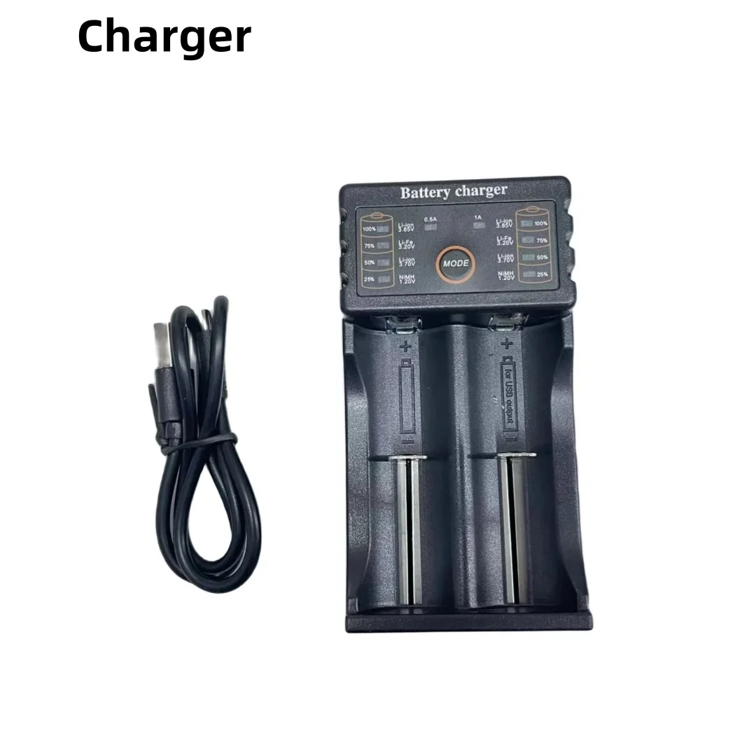 3.7V original 14500 rechargeable lithium battery, 2500mAh, suitable for hair clippers、 shavers、 electric toys, etc. Charger