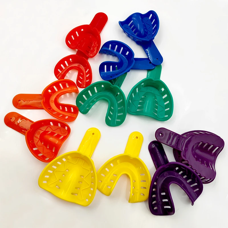 

10Pairs Disposable Teeth Mold Tray for Kids and Adults Plastic Dental Impression Tray for Easy Dental Taking Reliable Quality