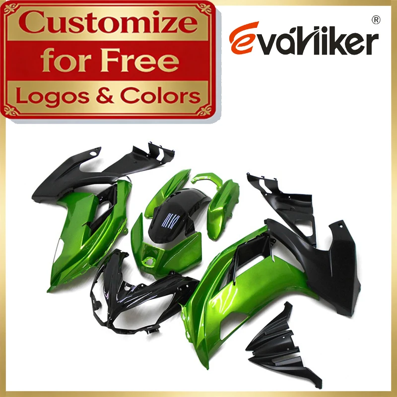 

ABS Fairing Kit For Kawasaki 650R ER6F 2012 2013 2014 2015 2016 green Motorcycle Body Kit Injection Mold Custom Color Graphic