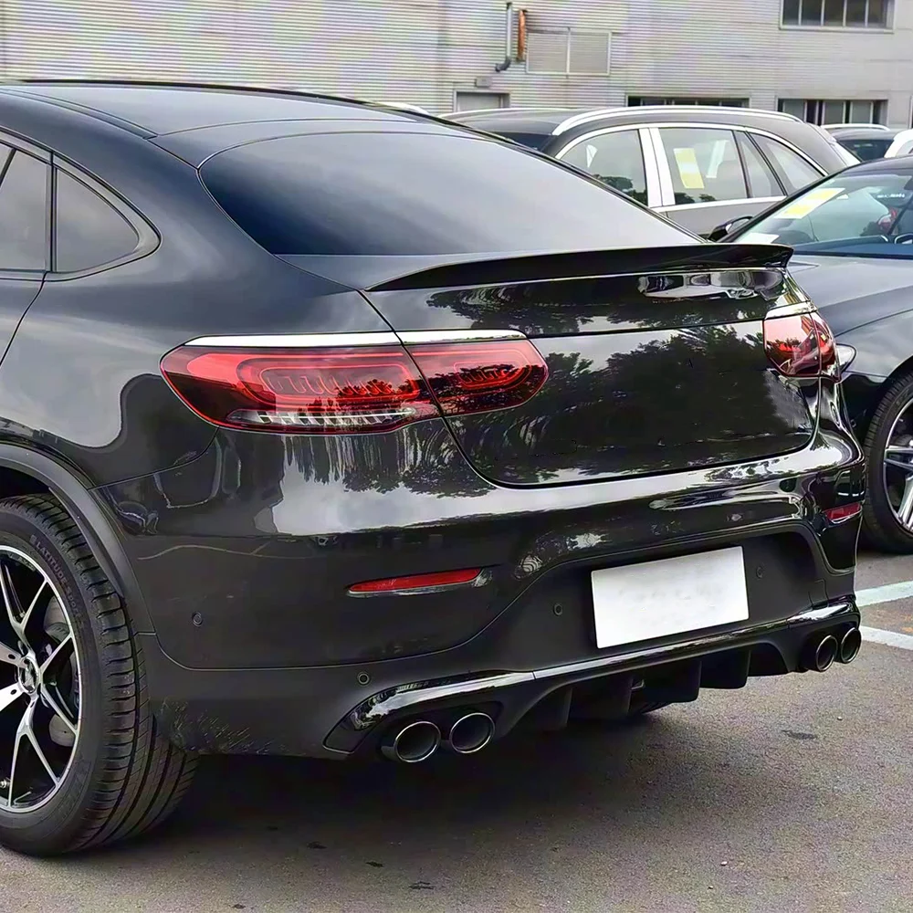 Car Rear Trunk Roof Spoiler Splitter Rear Spoiler Cap Rear Boot Lip For Mercedes Benz GLC Coupe C253 GLC260 300 2016-2022