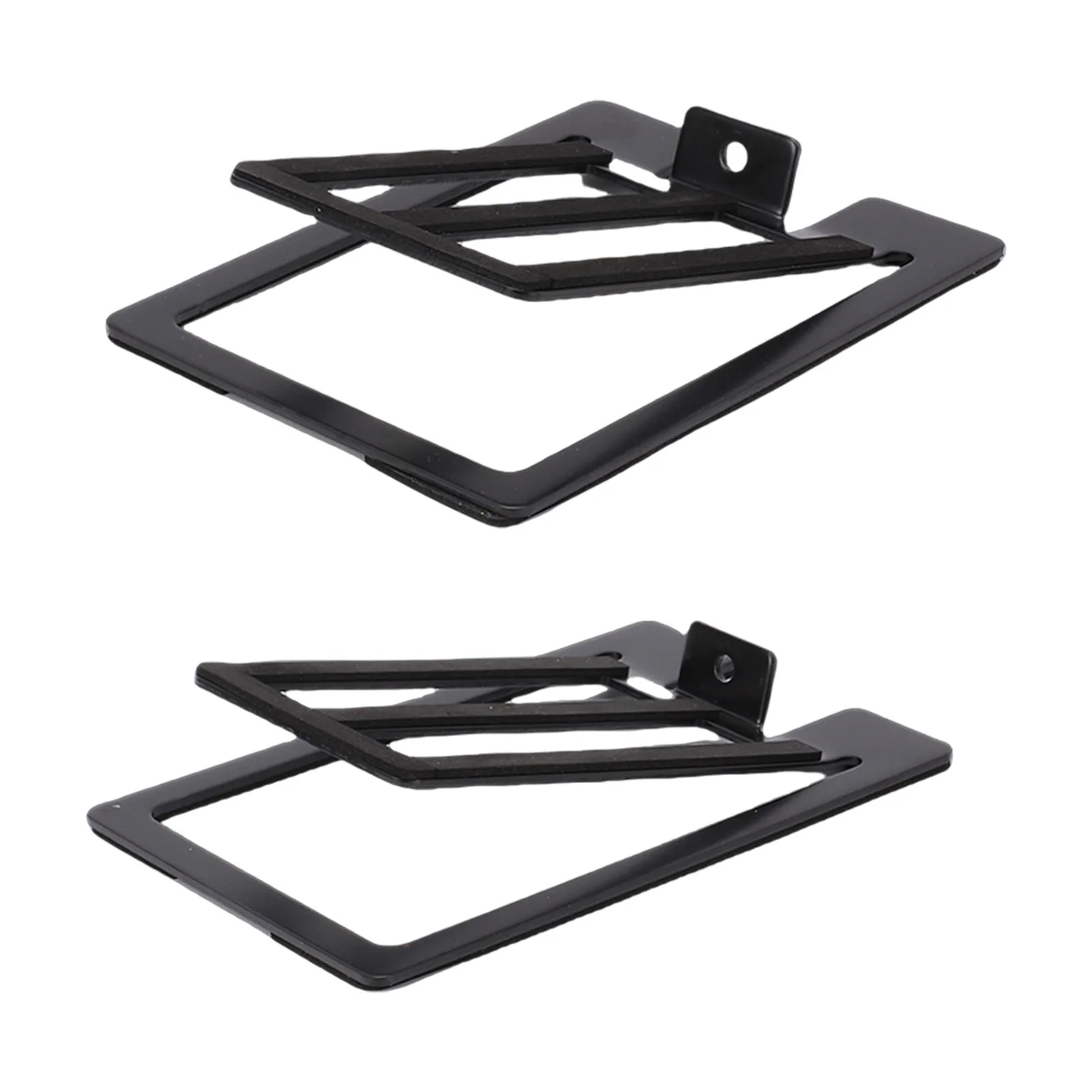 1 Pair Tilted Desktop Speaker Stand 22lb Load Capacity Shock Absorption Speaker Riser with Anti Vibration Pad for PC Speakers