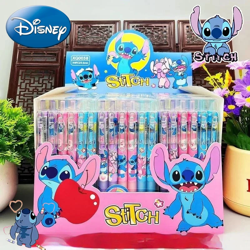 

Disney Stitch Gel Pens Cartoon Pressing Black Water Ink 0.5mm Cute Stationery Office School Write Supplies Gel Pens Learn Prizes