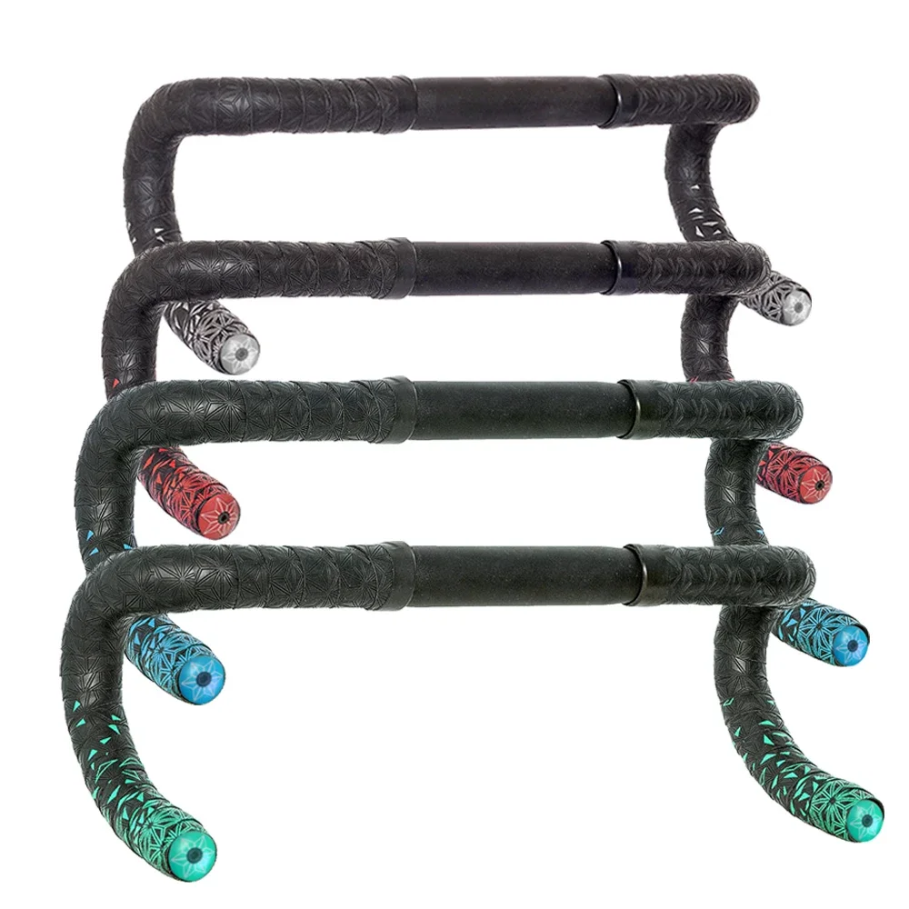 Rennrad-Lenkerband Super Sticky Kush Star Fade Lenkerband EVA/PU Fahrrad Anti-Rutsch Stoßdämpfer Wickelband Mit 1 Paar Lenkerstopfen – Detail 5