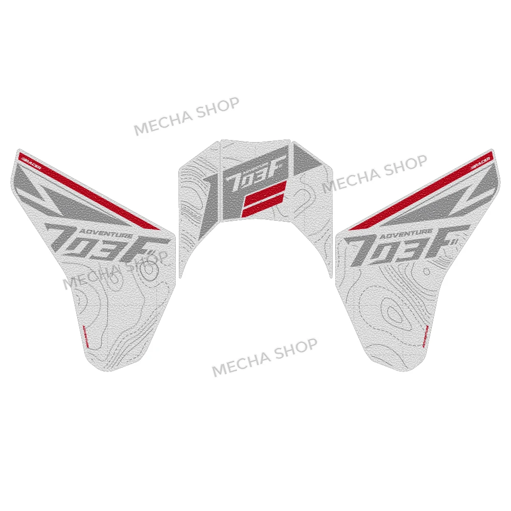 For Zontes 703F 703 F Adventure Tank Pad Motorcycle Accessories Anti-Slip Tank Protective Sticker Kit 2025- 6