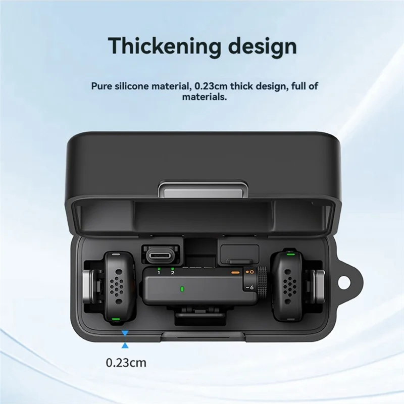 Pour DJI Mic Mini étui de protection en Silicone Microphone sans fil protecteur anti-rayures prévention de la poussière, accessoire Durable-AB01