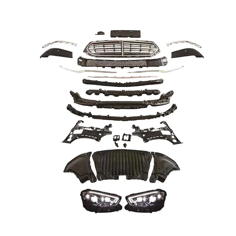 

Аксессуары для автоматической настройки Комплект кузова - W213 16-20 Обновление 21 комплектов объемного материала из полипропилена Передняя лампа с большим объемным звуком