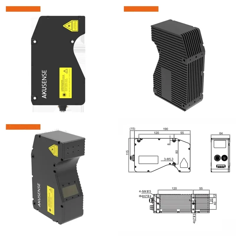 ESX10-C 3D Profiler 2D Triangulation High Precision Industrial Profile Sensor Bracket Mount