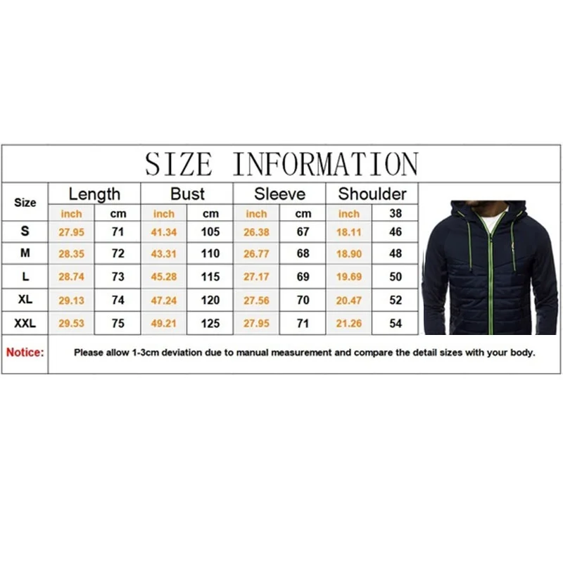 Casual Winter Thicken Warm Custom Your Logo Zipper Coat Winter Hooded  Mens Outdoor Fashion Slim Fit Stitching Color Jacket