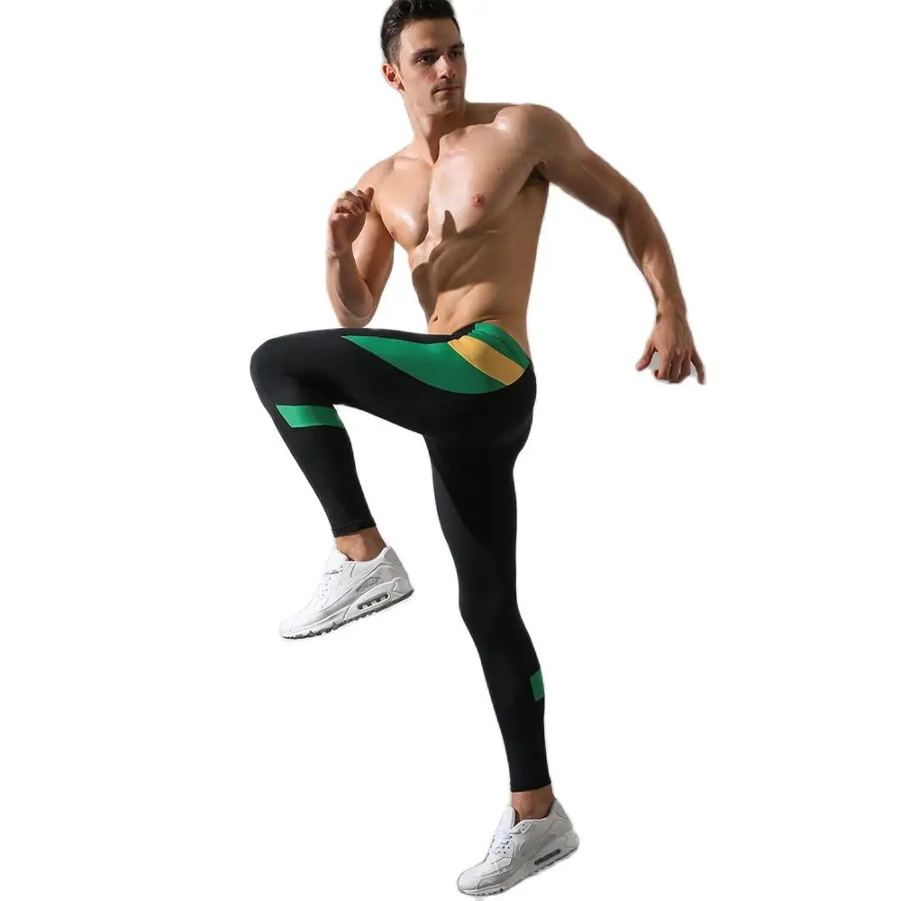 Low Waist Men Warm Long Johns Pants Solid Patchwork Leggings Home-wear Stretch Long-underwear Soft Fashion Comfortable