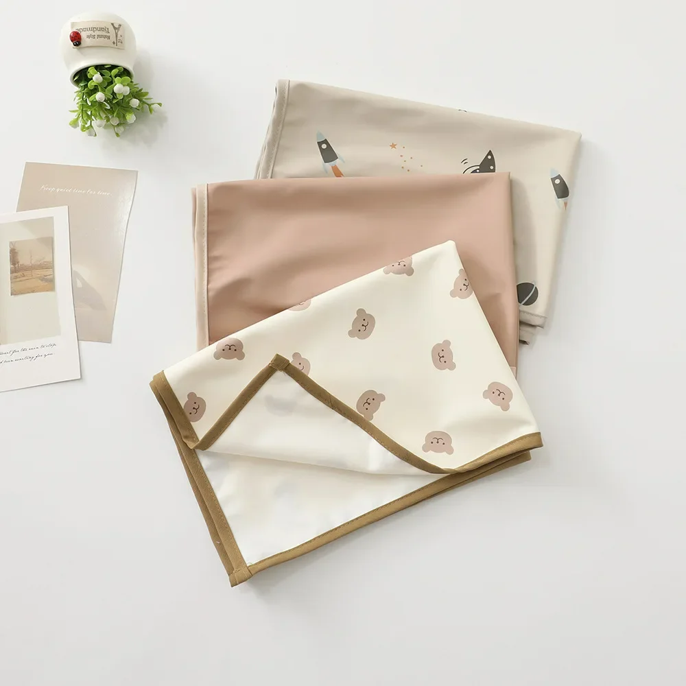 Estera para pañales de bebé, PU suave, impermeable, a prueba de fugas, lavable, almohadilla para orina para recién nacido, cambiador, forros, esteras de viaje reutilizables para Picnic