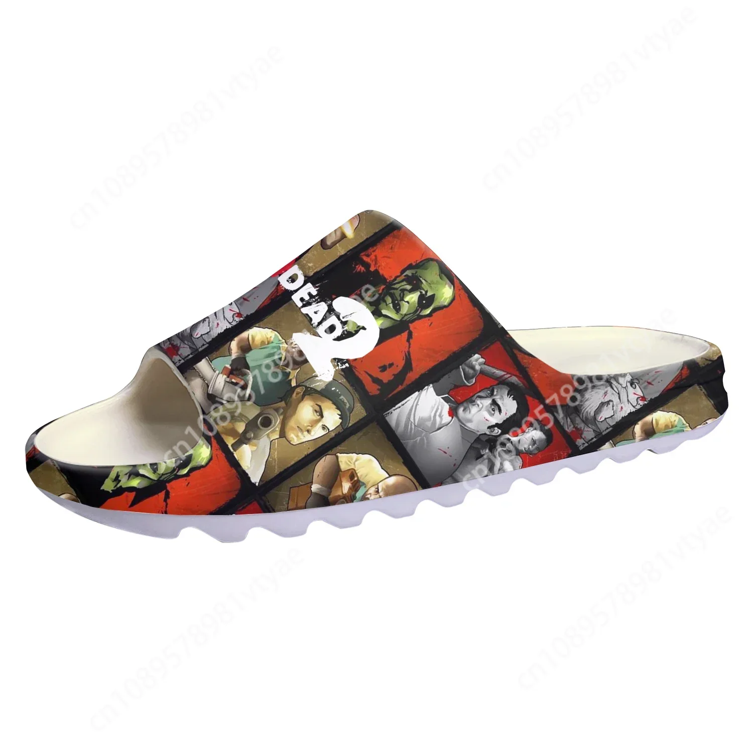 

Left 4 Dead 2 Custom Soft Sole Sllipers Cartoon Game Mens Womens Teenager Fashion Home Clogs Custom Water Shoes on Shit Sandals