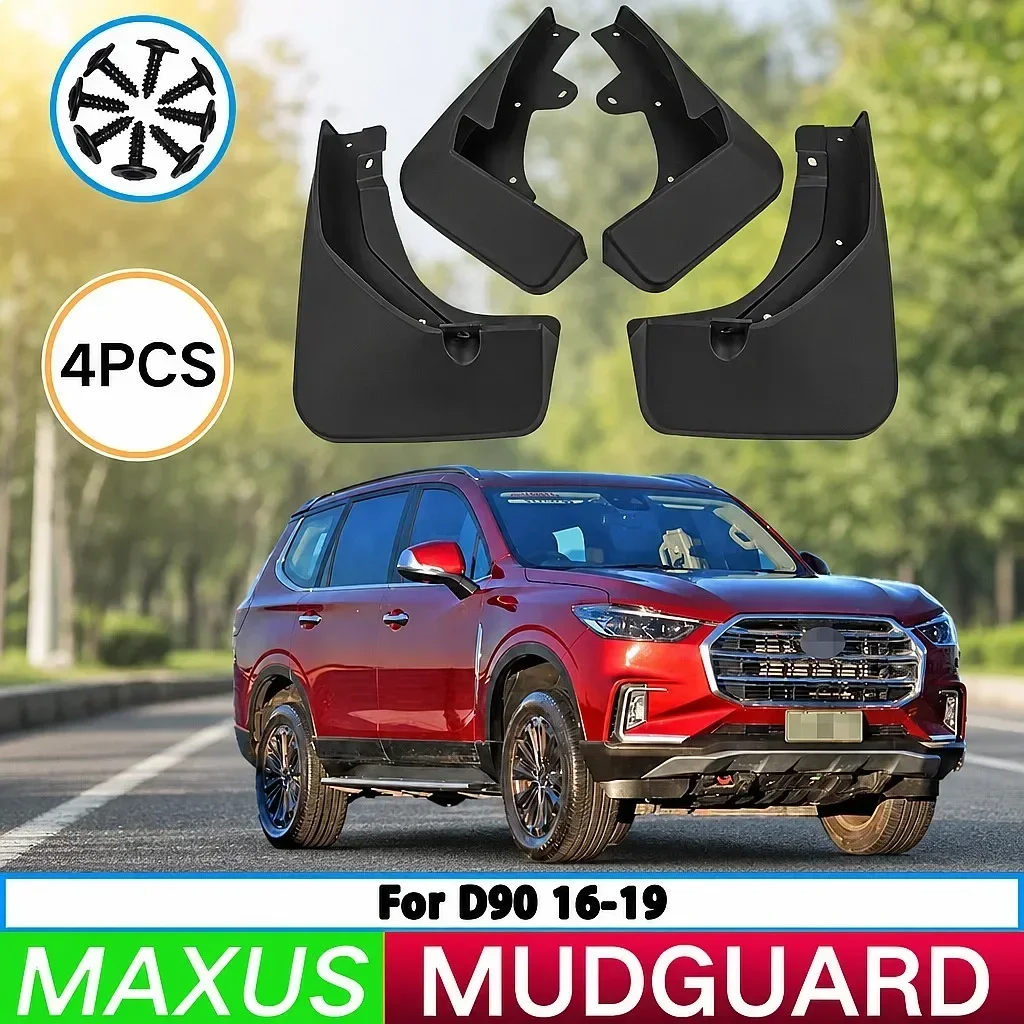

For Maxus D90 2016-2019 4pcs Car Fender Splash Mud Flaps Front Rear Wheel Mudguards Auto Parts