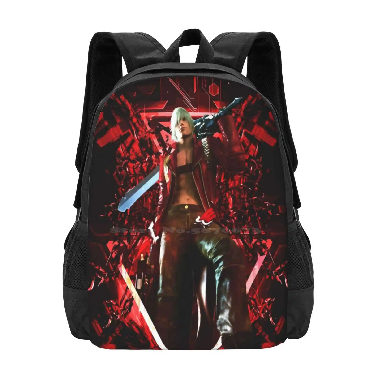 Ultimate Super Dante Artork Backpack For Student School Laptop Travel Bag Dante Vergil Rebellion Super Aura Sparda Hack N Slash