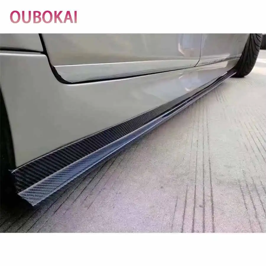 For BMW 5 Series M5 F10 F18 Carbon Fiber Side Skirts Side bumper Splitters Side skirt Cupwings Apron Side panel  body kit view 3