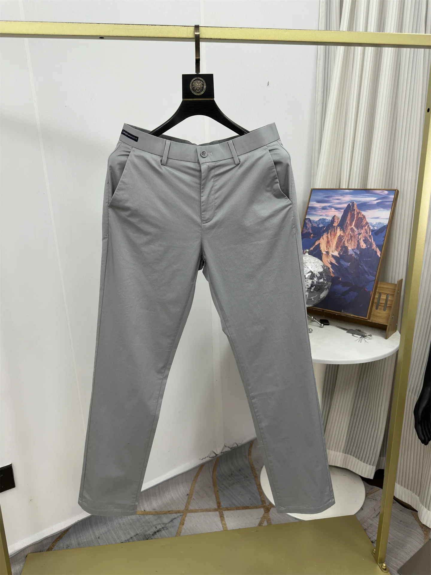 

Busin Casual Men's Straight Leg Pants Breathable Lightweight Spring Summer Cotton Blend Comfortable Commute Faion