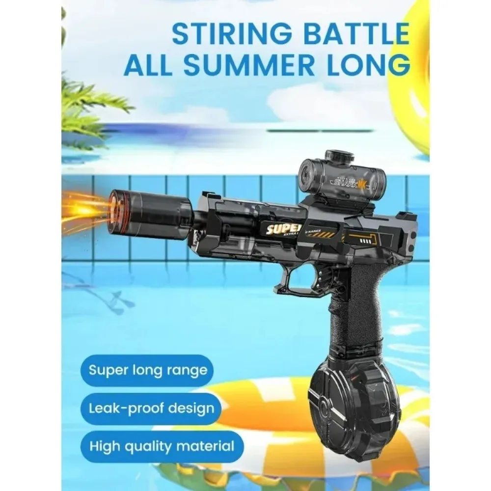 Outdoor Beach Pool Garden Fight Games Kids Automatic Bursts Watergun GiftsChildren High Pressure Electric Water Gun Toys Summer